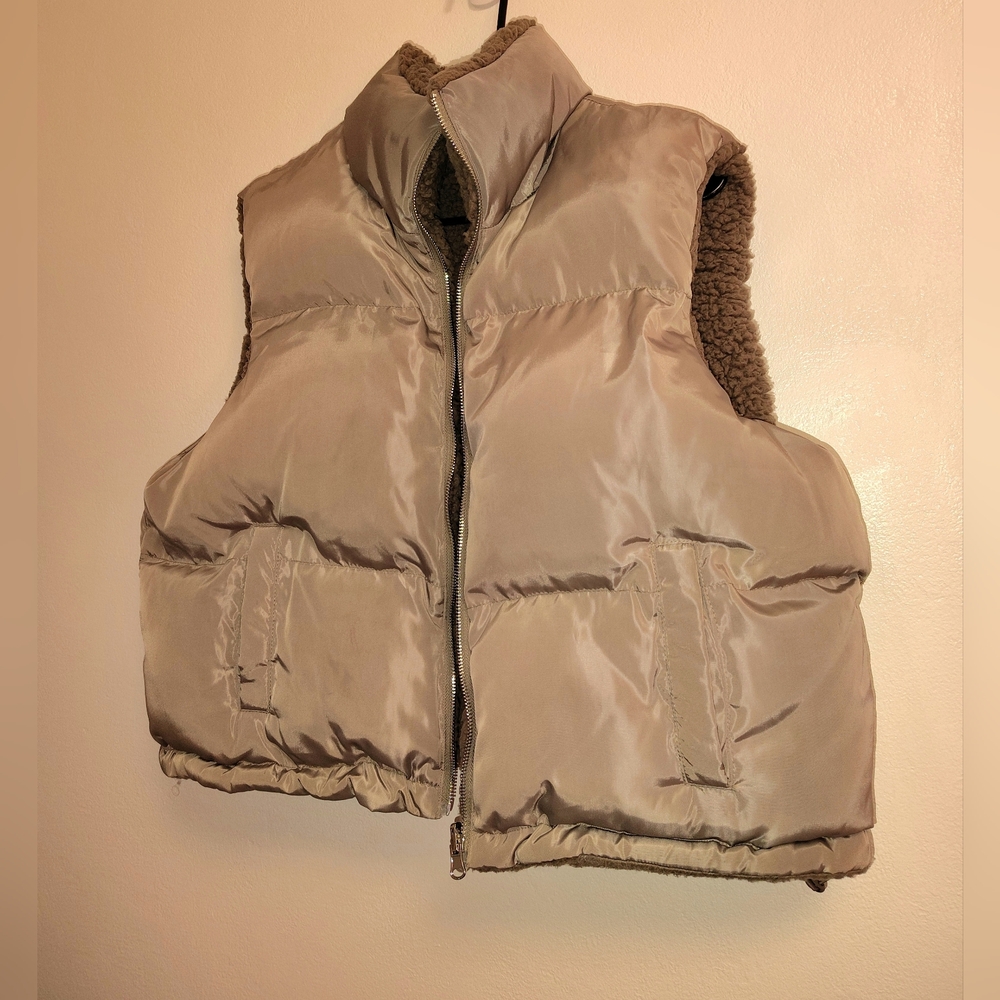 Faded Rose Essentials Reversible Puffer Vest XL